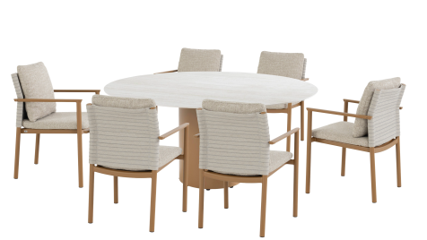  4 Seasons Colorado Mesa Cerâmica 160cm + 6x Safina - Amber